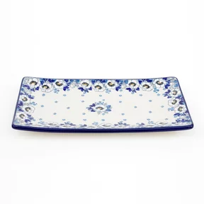 Tacka ceramiczna C26 30/16,5cm<br> 2222X Biało-niebieskie anemony